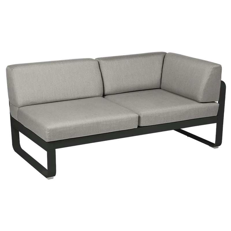 2-Sitzer Eckelement BELLEVIE mit Seitenkissen - Rechts