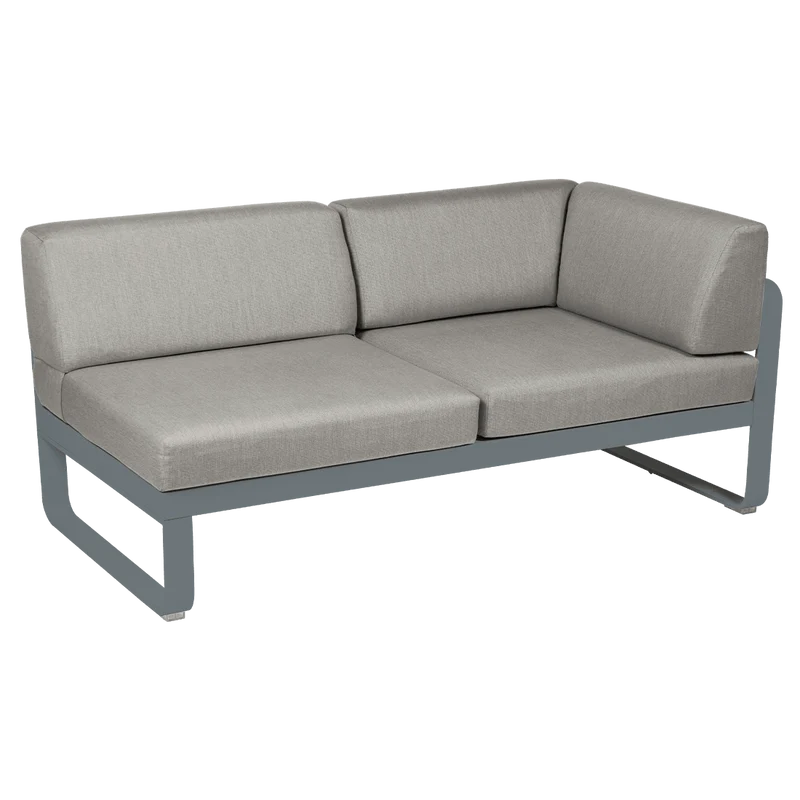 2-Sitzer Eckelement BELLEVIE mit Seitenkissen - Rechts