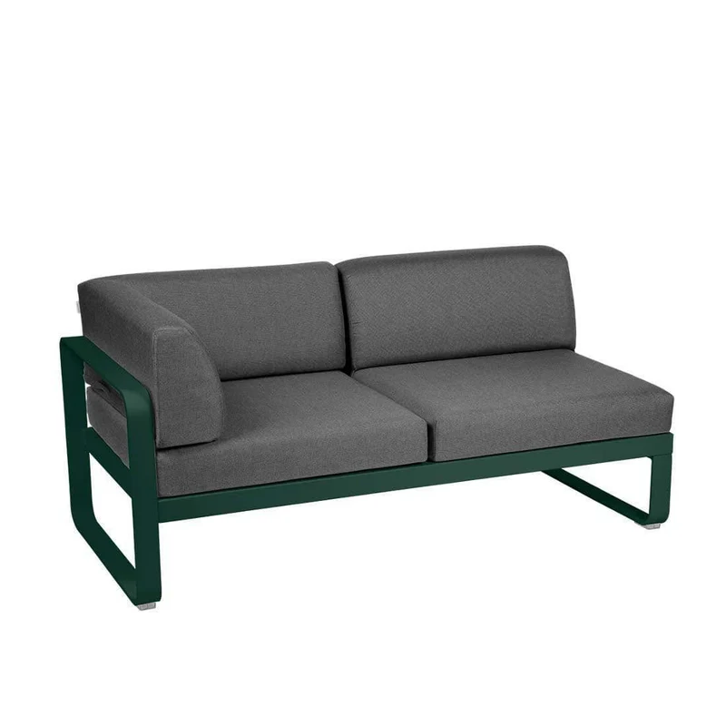 2-Sitzer Eckelement BELLEVIE mit Seitenkissen - Links