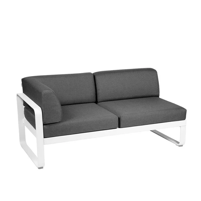 2-Sitzer Eckelement BELLEVIE mit Seitenkissen - Links