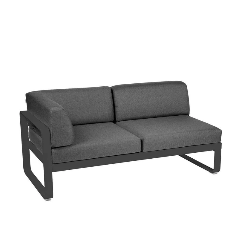 2-Sitzer Eckelement BELLEVIE mit Seitenkissen - Links