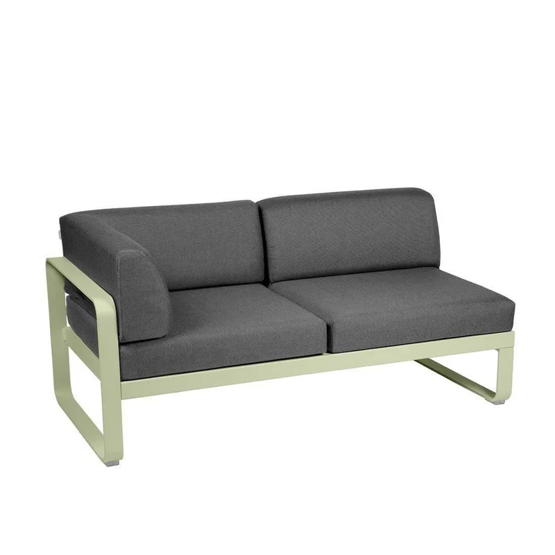 2-Sitzer Eckelement BELLEVIE mit Seitenkissen - Links
