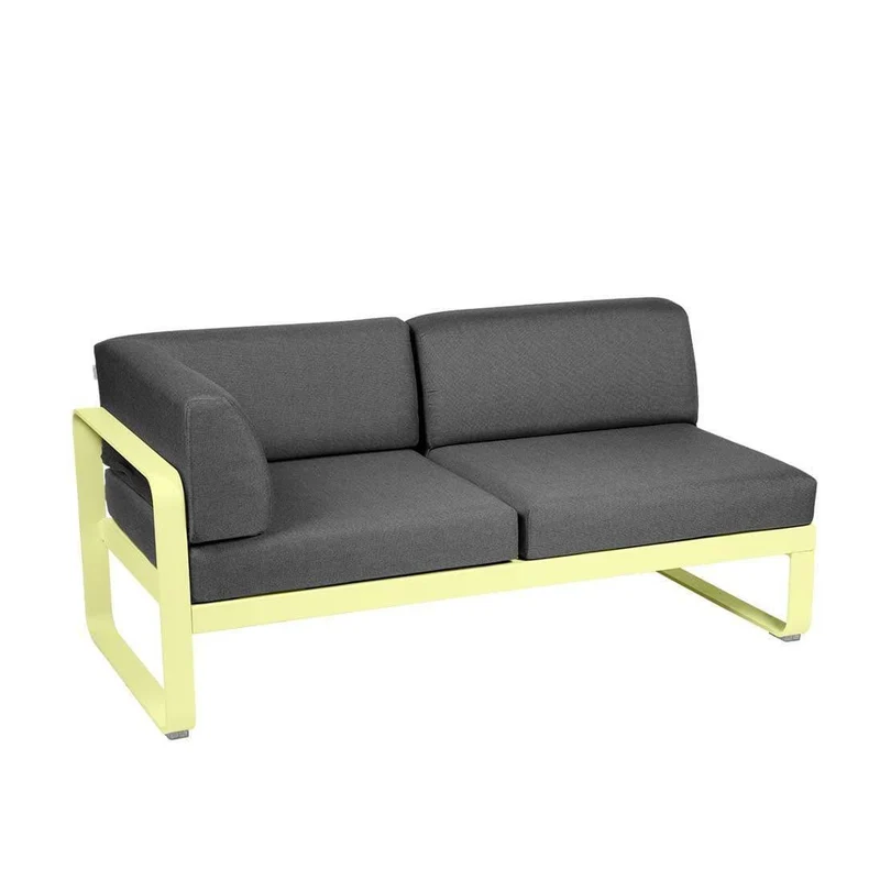 2-Sitzer Eckelement BELLEVIE mit Seitenkissen - Links