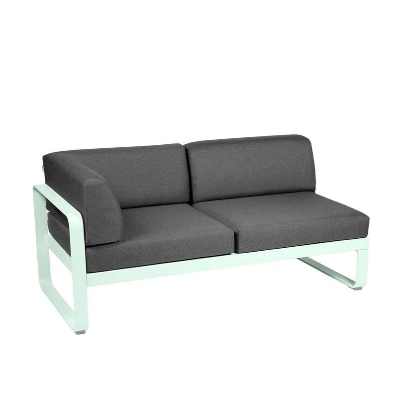 2-Sitzer Eckelement BELLEVIE mit Seitenkissen - Links