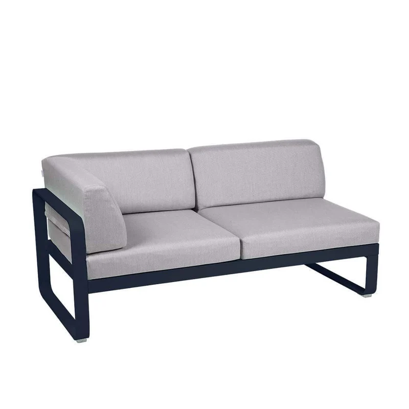 2-Sitzer Eckelement BELLEVIE mit Seitenkissen - Links