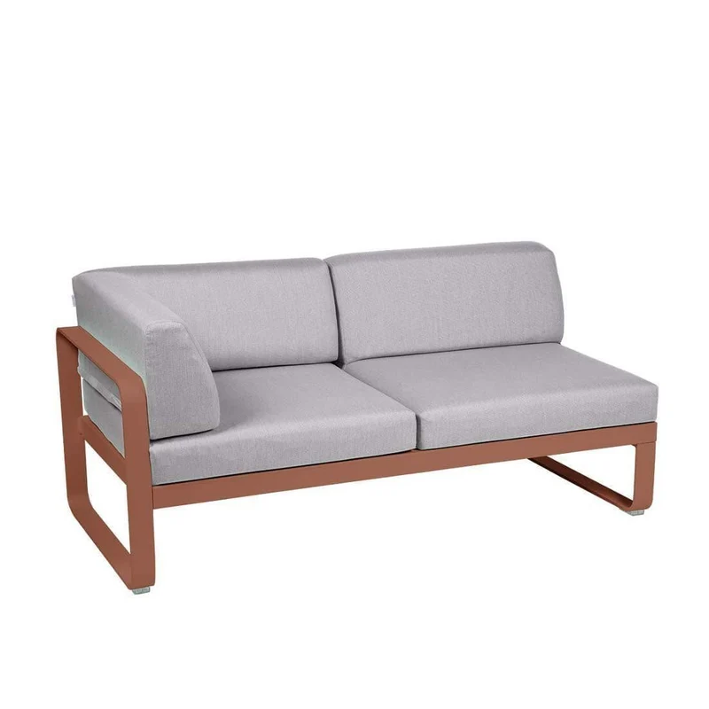2-Sitzer Eckelement BELLEVIE mit Seitenkissen - Links