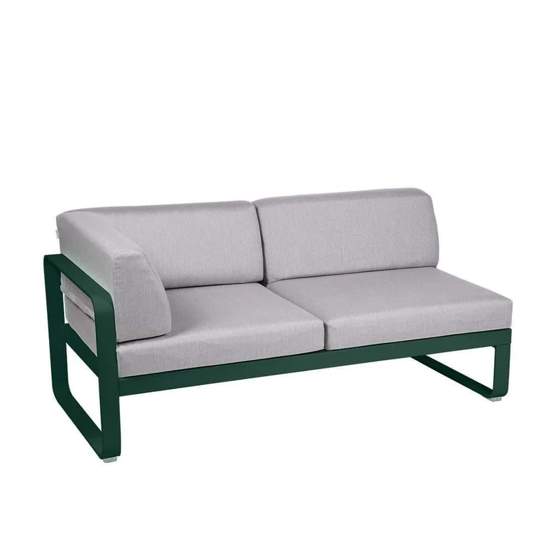 2-Sitzer Eckelement BELLEVIE mit Seitenkissen - Links