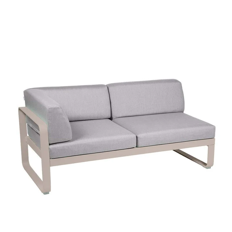 2-Sitzer Eckelement BELLEVIE mit Seitenkissen - Links