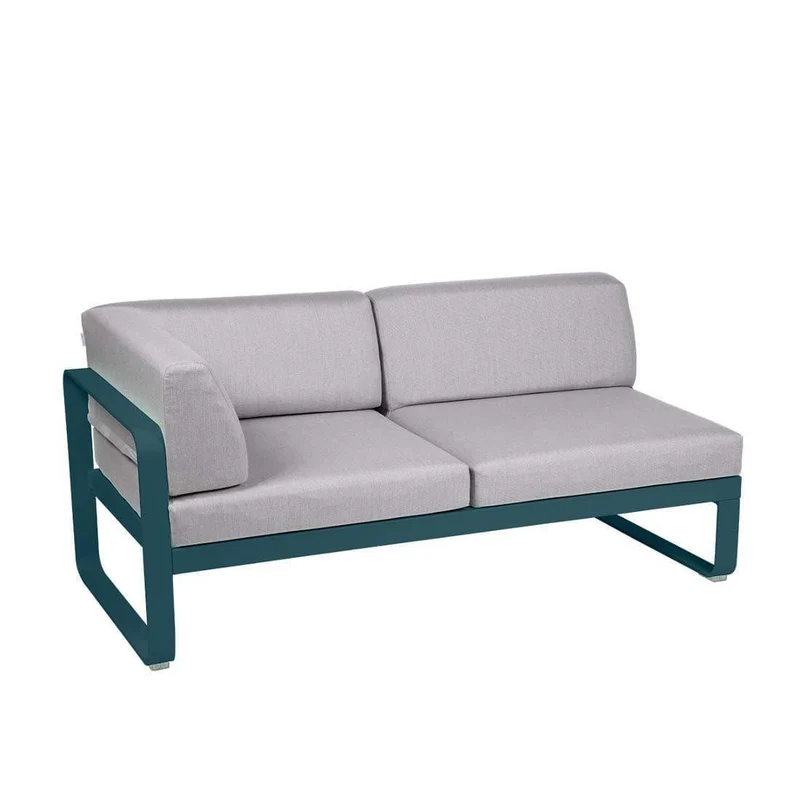 2-Sitzer Eckelement BELLEVIE mit Seitenkissen - Links