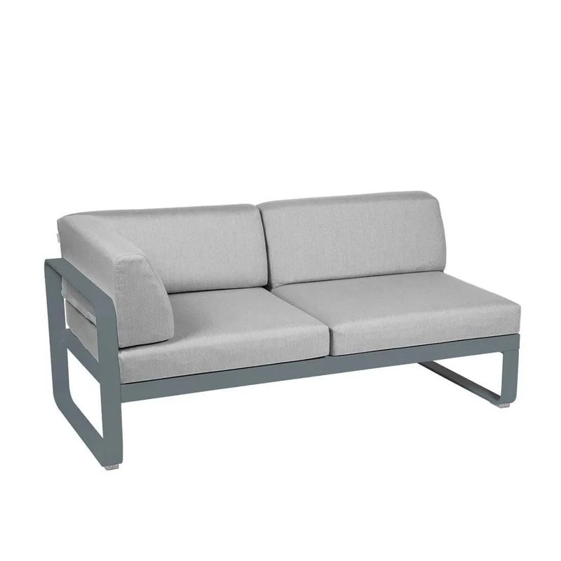 2-Sitzer Eckelement BELLEVIE mit Seitenkissen - Links