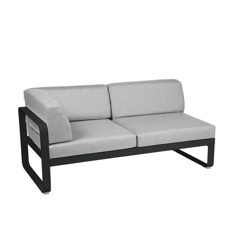 2-Sitzer Eckelement BELLEVIE mit Seitenkissen - Links