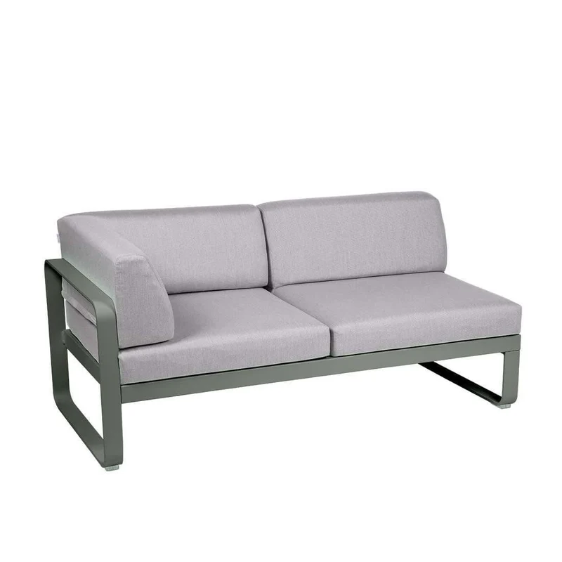 2-Sitzer Eckelement BELLEVIE mit Seitenkissen - Links