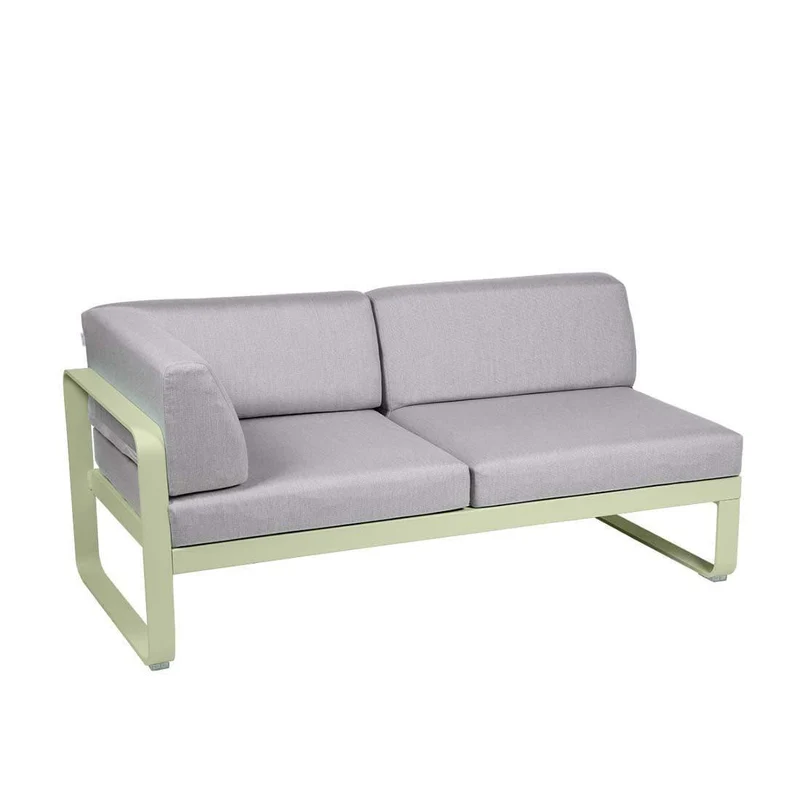 2-Sitzer Eckelement BELLEVIE mit Seitenkissen - Links