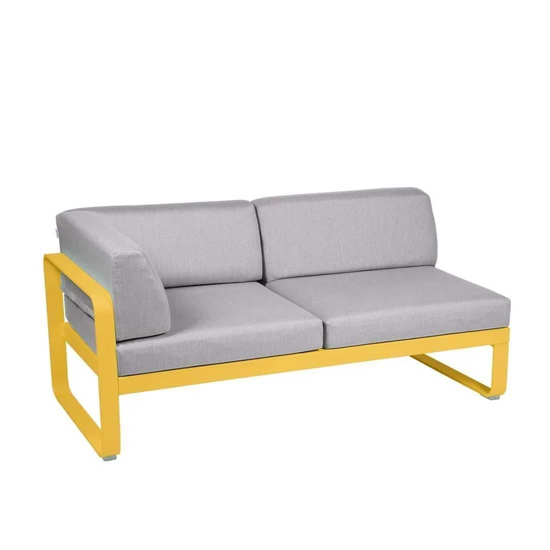 2-Sitzer Eckelement BELLEVIE mit Seitenkissen - Links