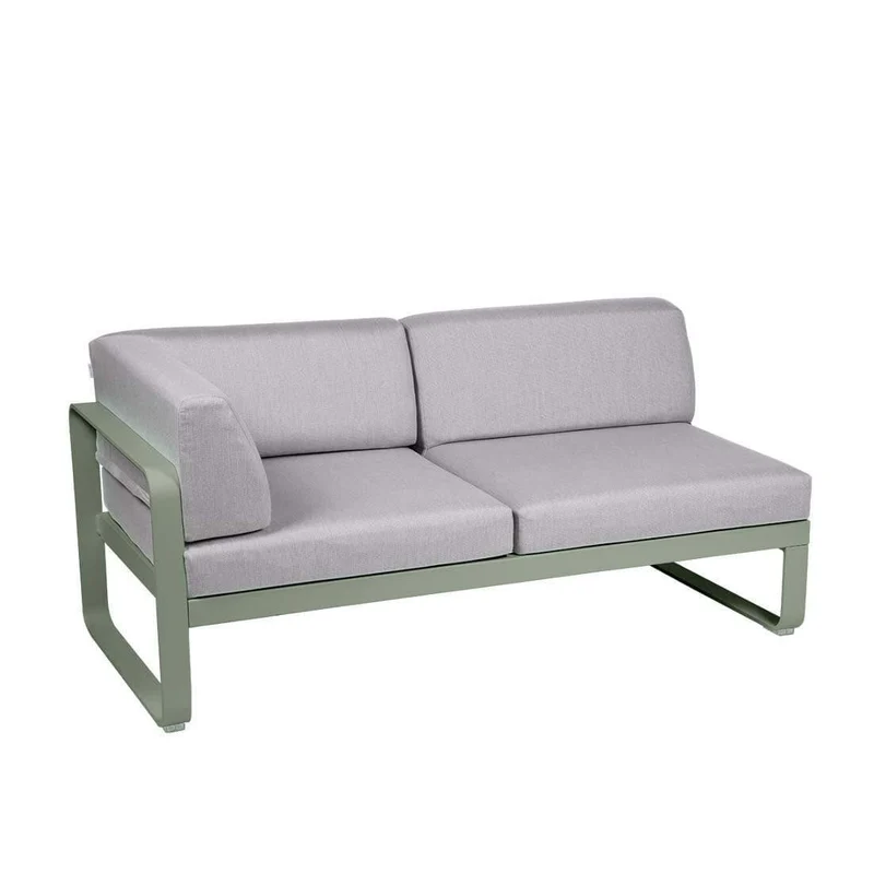 2-Sitzer Eckelement BELLEVIE mit Seitenkissen - Links