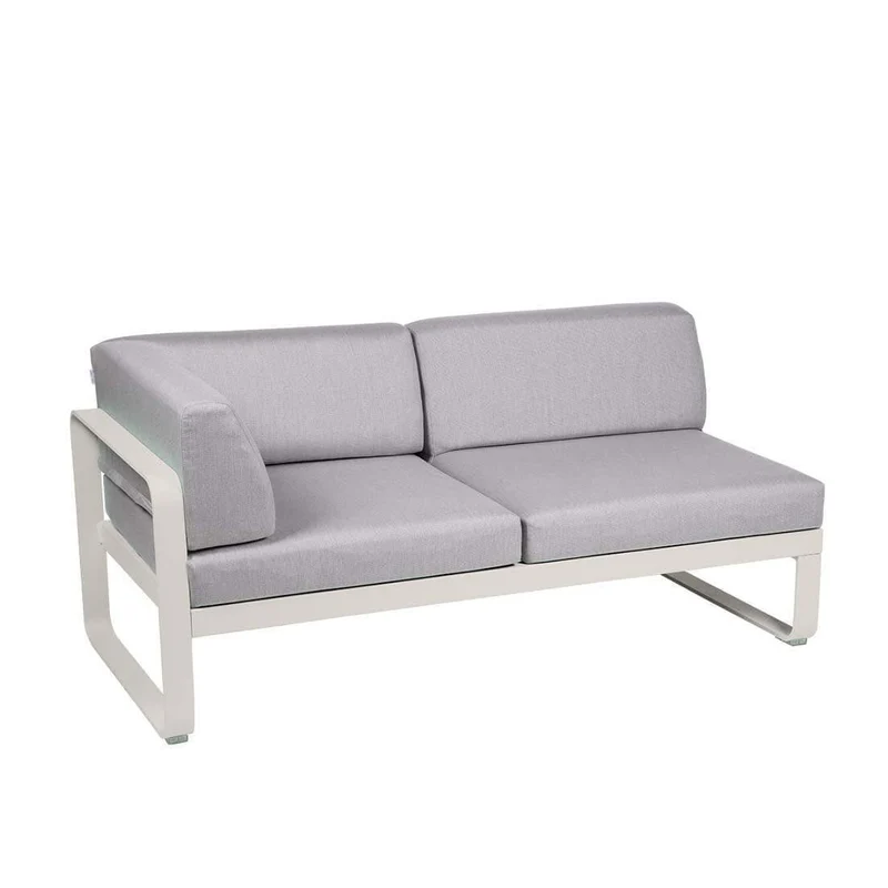 2-Sitzer Eckelement BELLEVIE mit Seitenkissen - Links