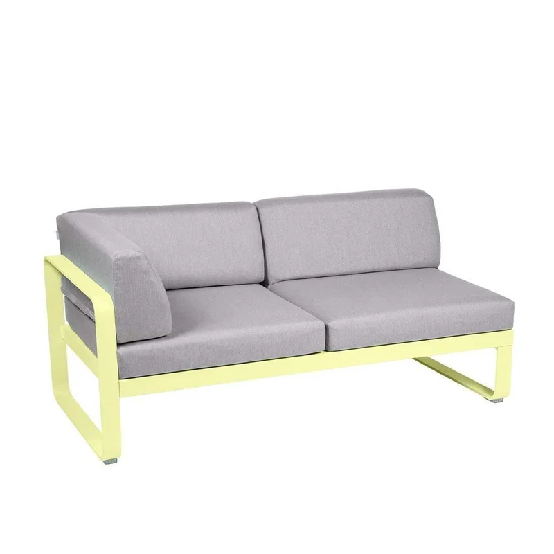 2-Sitzer Eckelement BELLEVIE mit Seitenkissen - Links