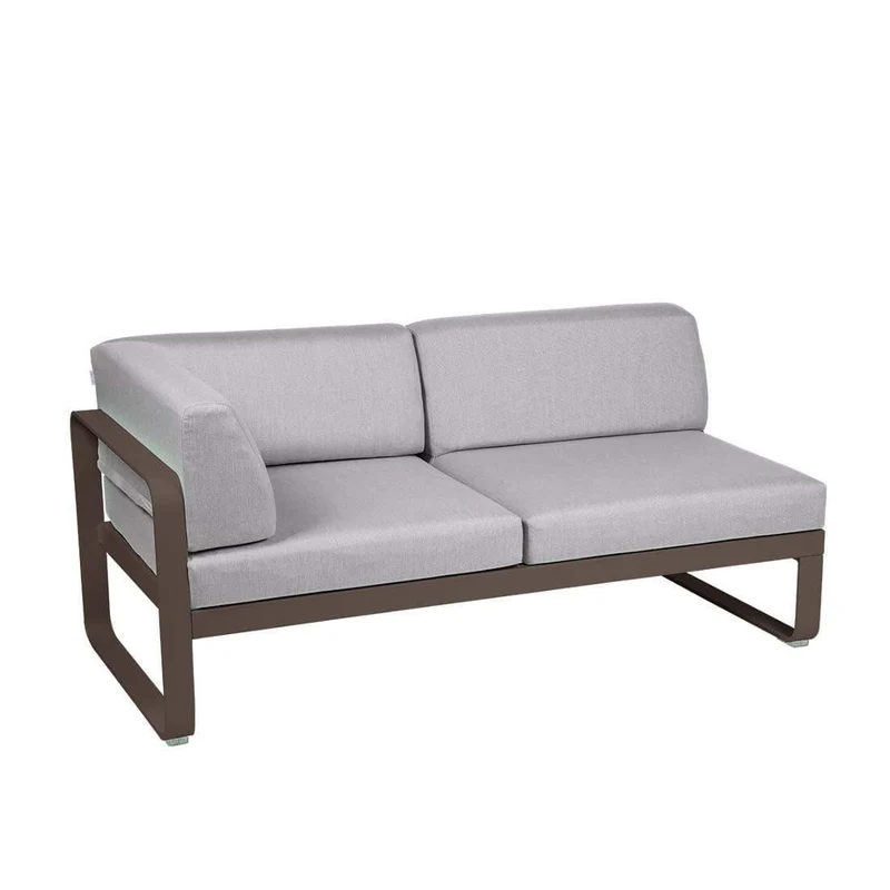 2-Sitzer Eckelement BELLEVIE mit Seitenkissen - Links
