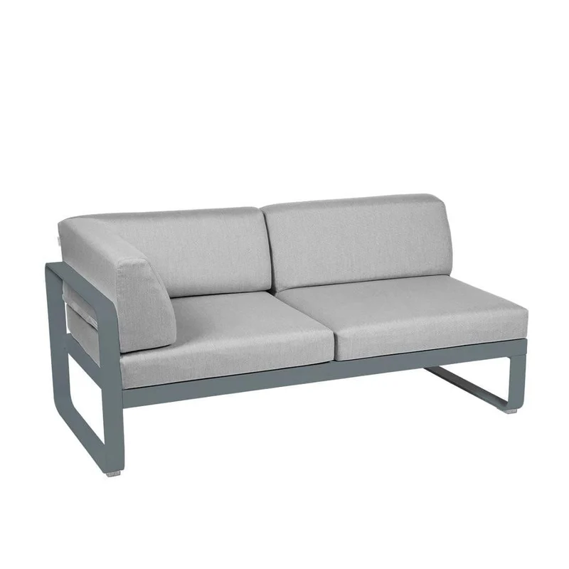 2-Sitzer Eckelement BELLEVIE mit Seitenkissen - Links