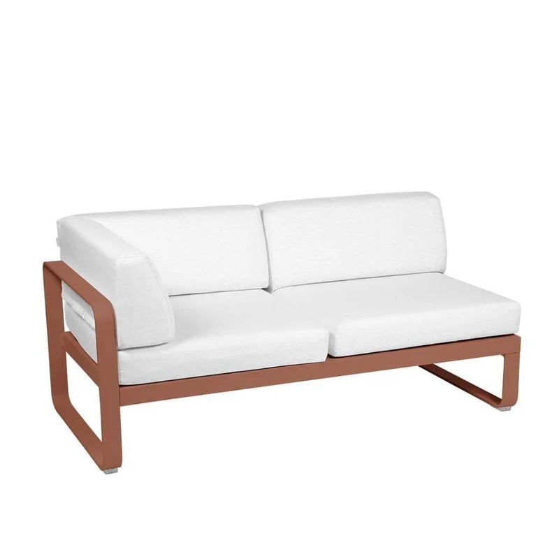 2-Sitzer Eckelement BELLEVIE mit Seitenkissen - Links