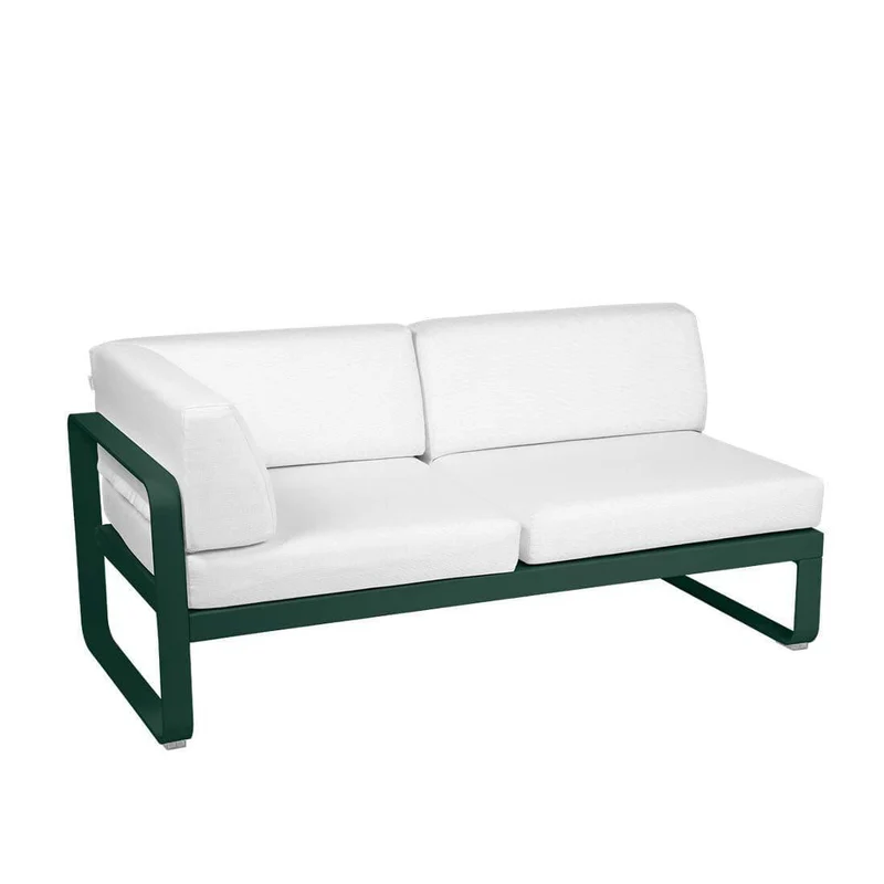 2-Sitzer Eckelement BELLEVIE mit Seitenkissen - Links