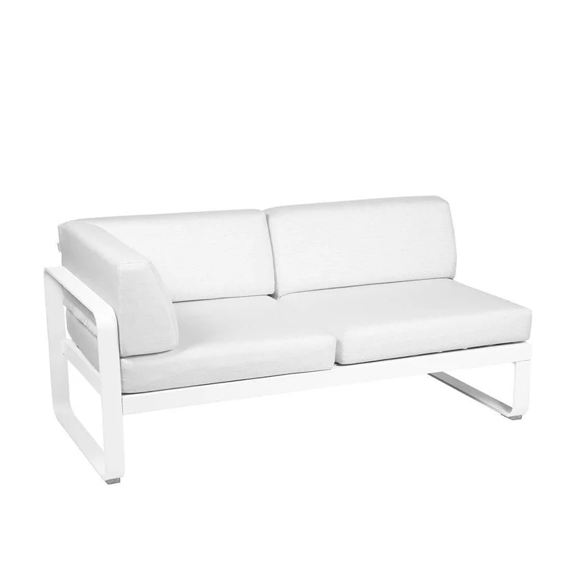 2-Sitzer Eckelement BELLEVIE mit Seitenkissen - Links