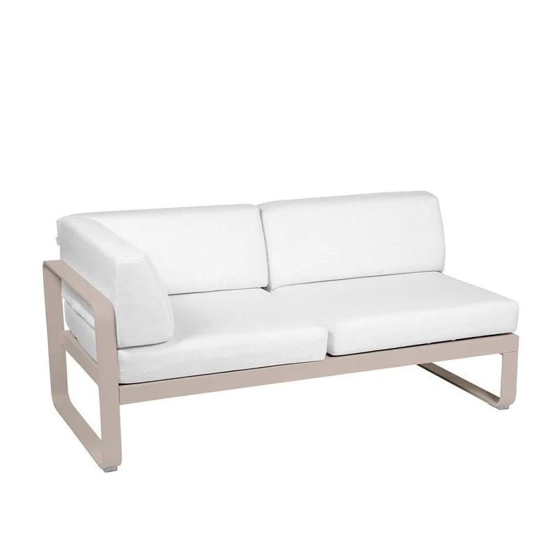 2-Sitzer Eckelement BELLEVIE mit Seitenkissen - Links