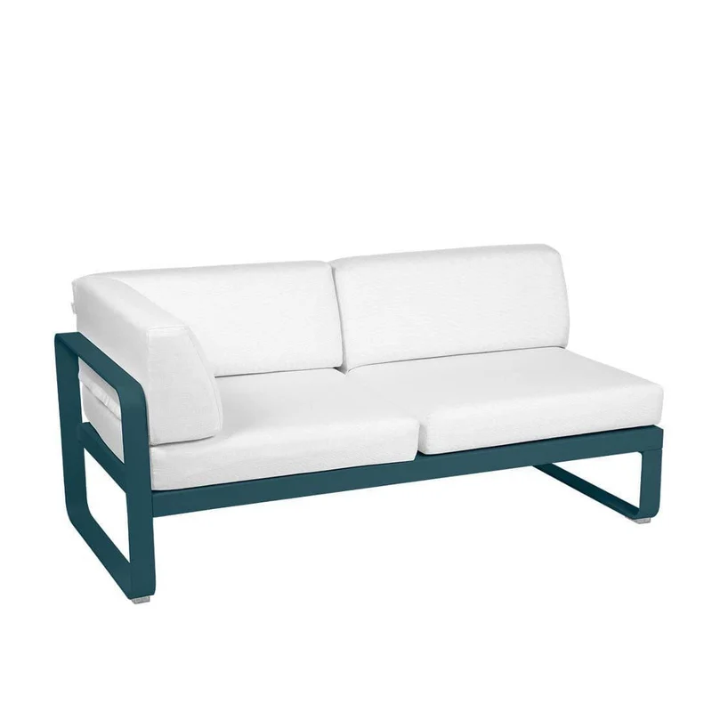 2-Sitzer Eckelement BELLEVIE mit Seitenkissen - Links