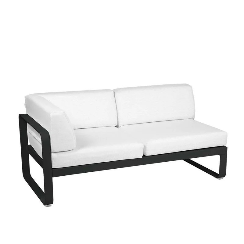 2-Sitzer Eckelement BELLEVIE mit Seitenkissen - Links