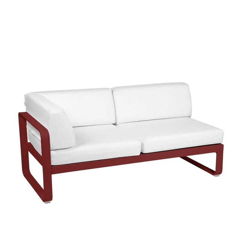 2-Sitzer Eckelement BELLEVIE mit Seitenkissen - Links