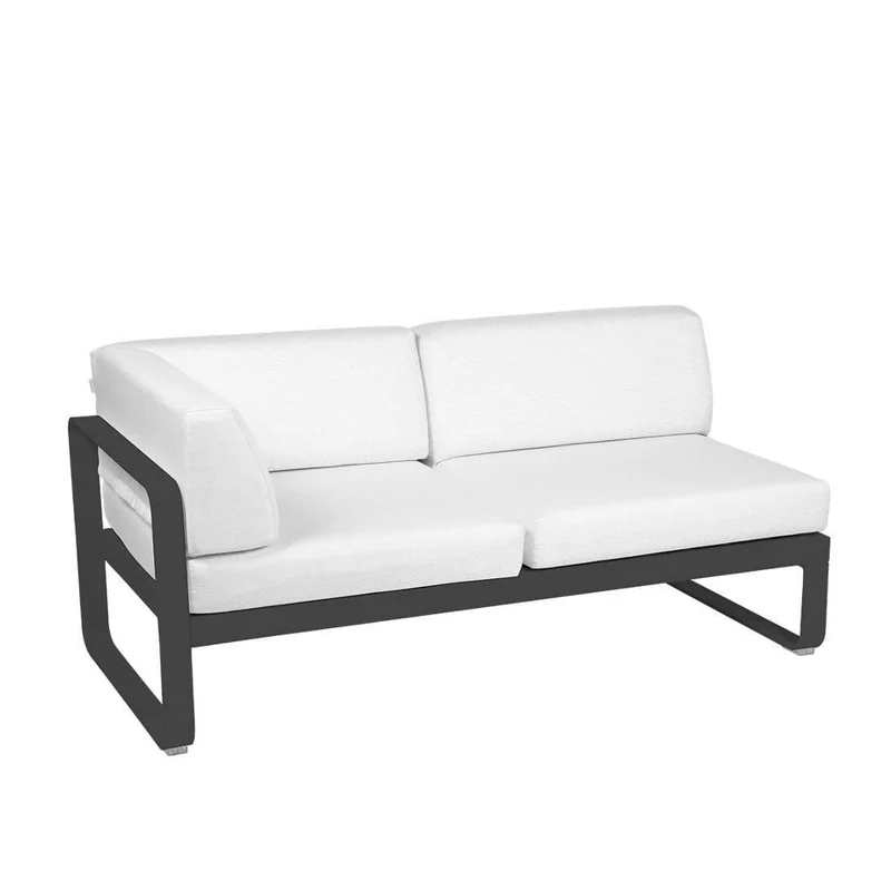 2-Sitzer Eckelement BELLEVIE mit Seitenkissen - Links