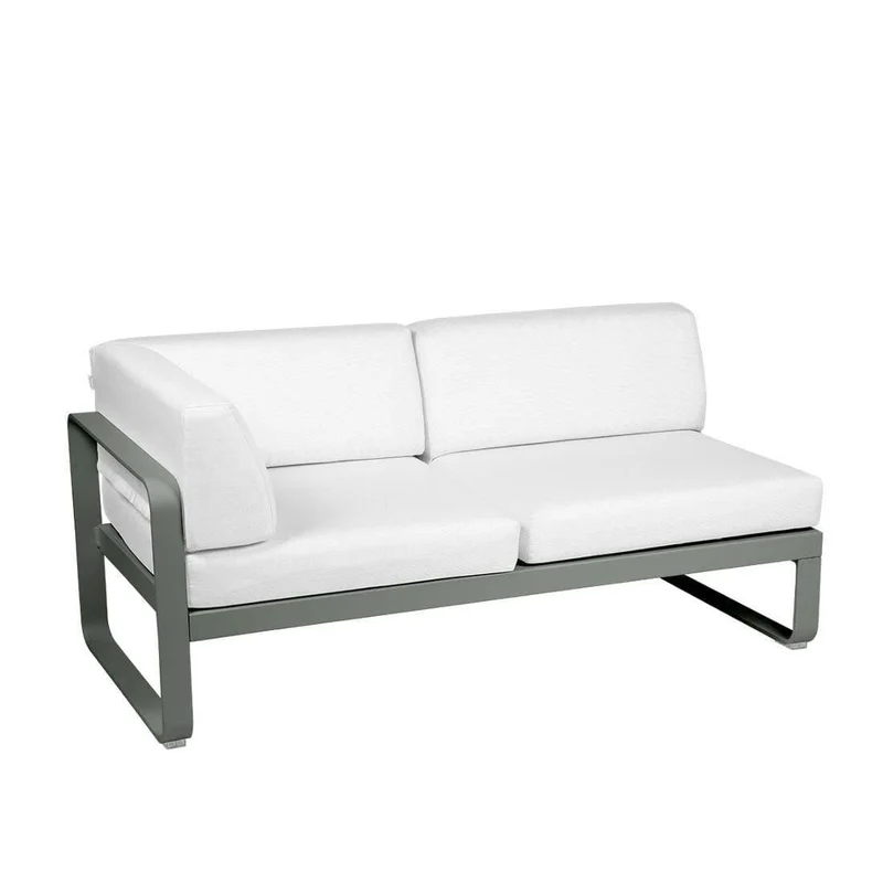 2-Sitzer Eckelement BELLEVIE mit Seitenkissen - Links