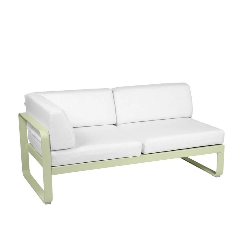 2-Sitzer Eckelement BELLEVIE mit Seitenkissen - Links