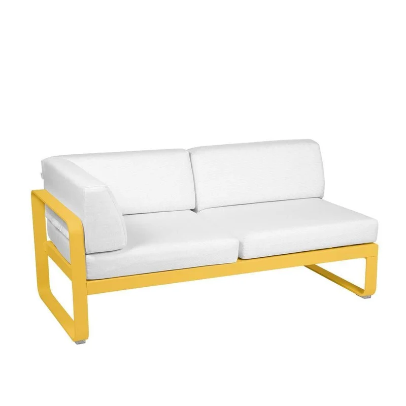 2-Sitzer Eckelement BELLEVIE mit Seitenkissen - Links