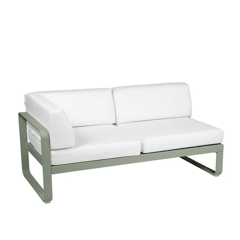2-Sitzer Eckelement BELLEVIE mit Seitenkissen - Links