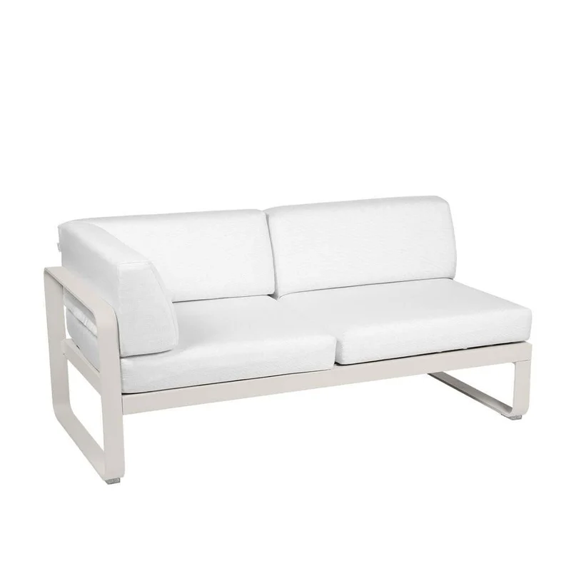 2-Sitzer Eckelement BELLEVIE mit Seitenkissen - Links