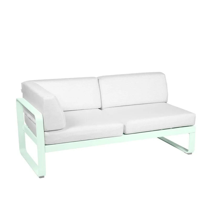2-Sitzer Eckelement BELLEVIE mit Seitenkissen - Links