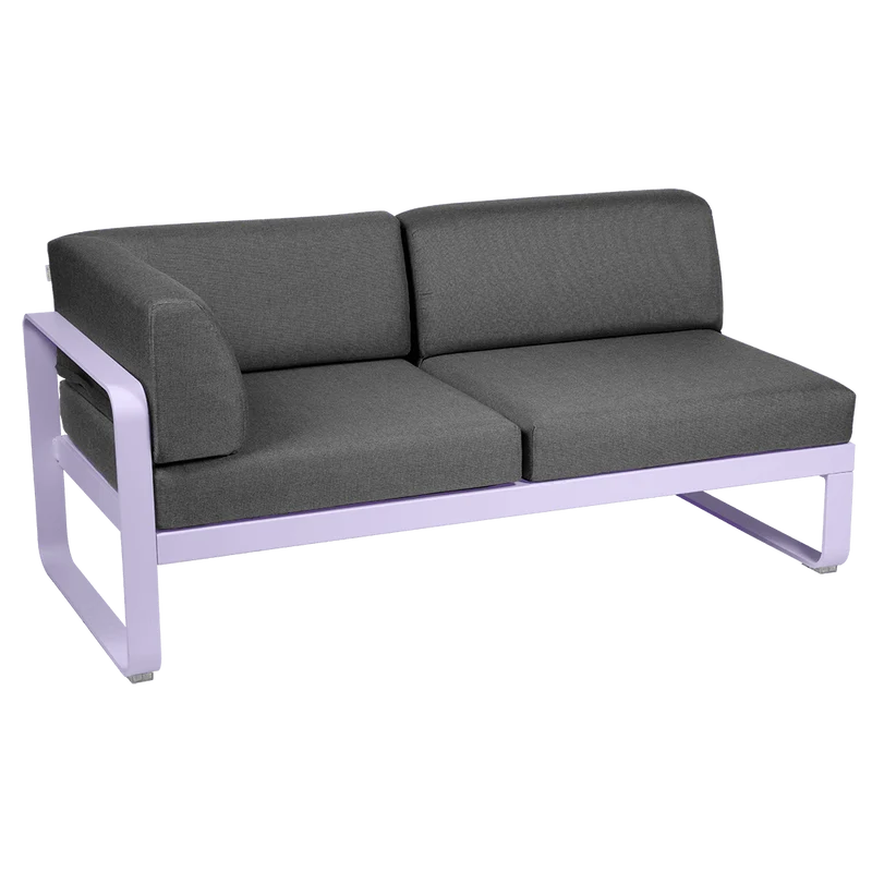 2-Sitzer Eckelement BELLEVIE mit Seitenkissen - Links