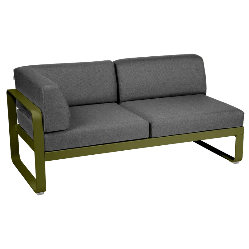 2-Sitzer Eckelement BELLEVIE mit Seitenkissen - Links