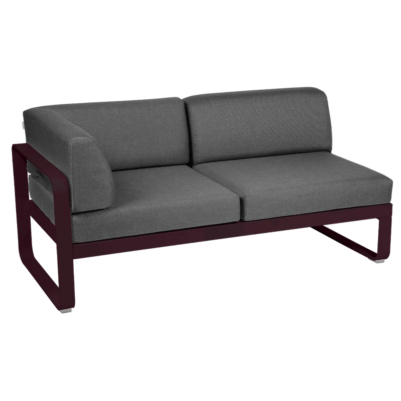 2-Sitzer Eckelement BELLEVIE mit Seitenkissen - Links