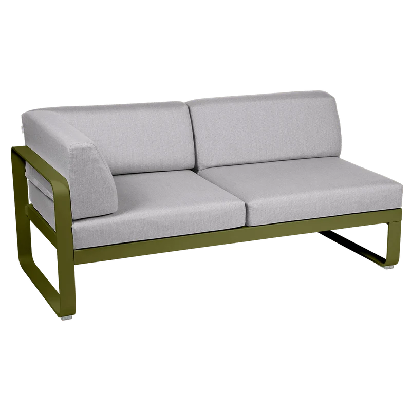 2-Sitzer Eckelement BELLEVIE mit Seitenkissen - Links