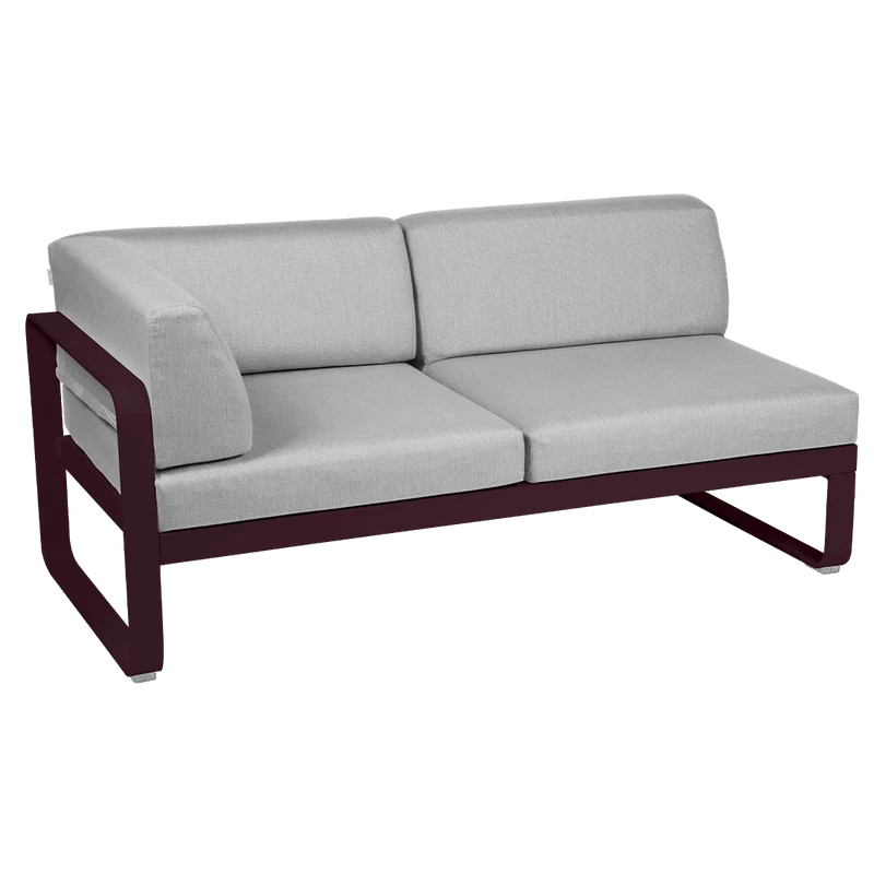 2-Sitzer Eckelement BELLEVIE mit Seitenkissen - Links