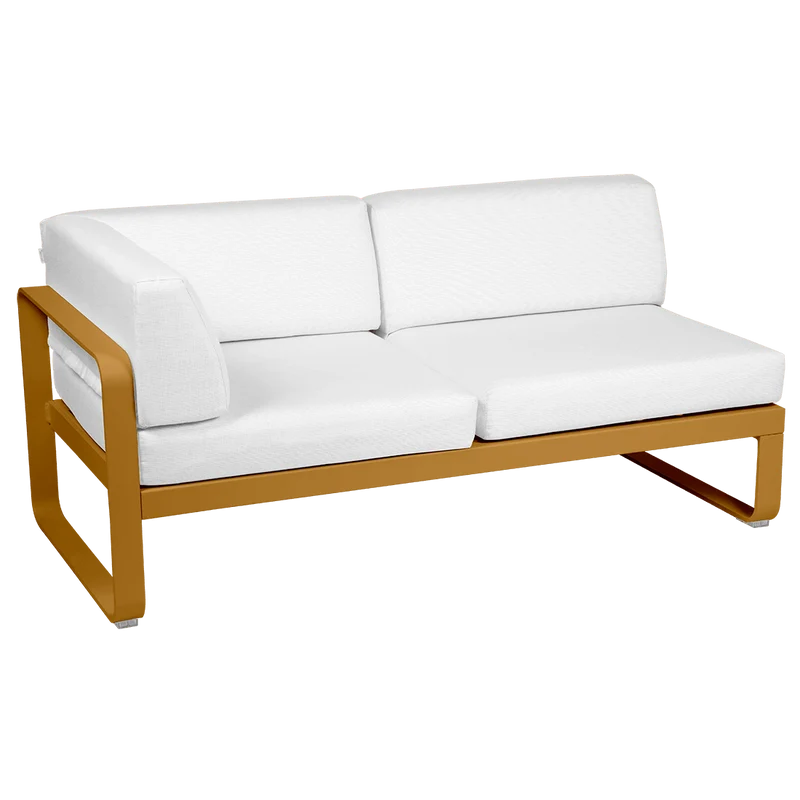 2-Sitzer Eckelement BELLEVIE mit Seitenkissen - Links