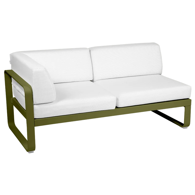 2-Sitzer Eckelement BELLEVIE mit Seitenkissen - Links