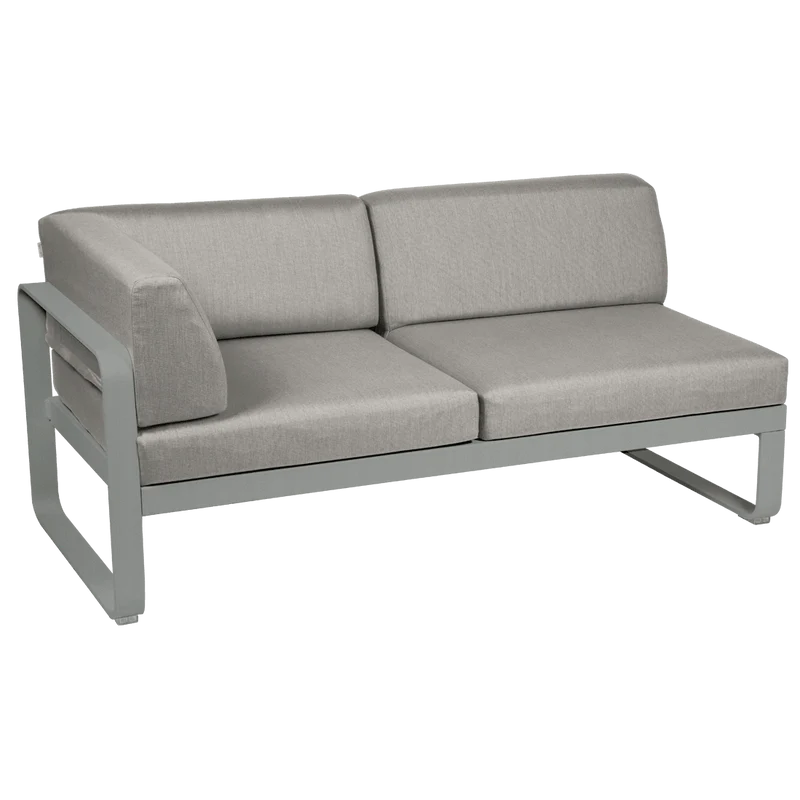2-Sitzer Eckelement BELLEVIE mit Seitenkissen - Links