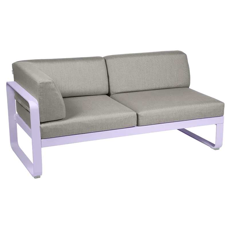 2-Sitzer Eckelement BELLEVIE mit Seitenkissen - Links