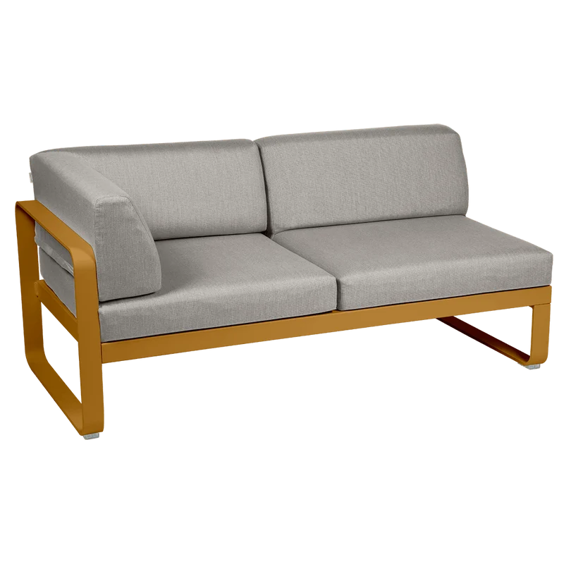 2-Sitzer Eckelement BELLEVIE mit Seitenkissen - Links