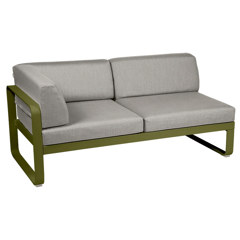 2-Sitzer Eckelement BELLEVIE mit Seitenkissen - Links