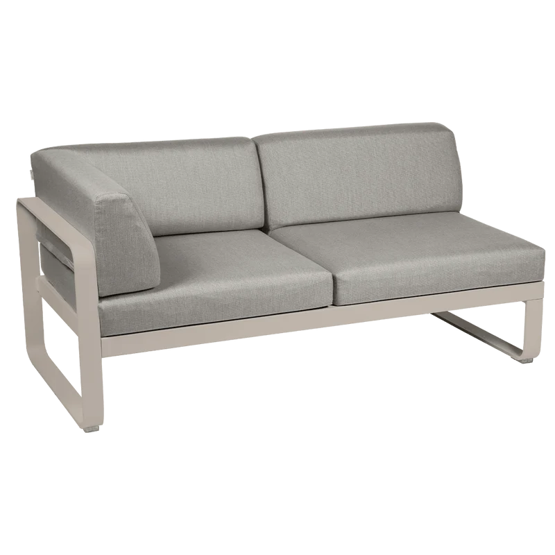2-Sitzer Eckelement BELLEVIE mit Seitenkissen - Links