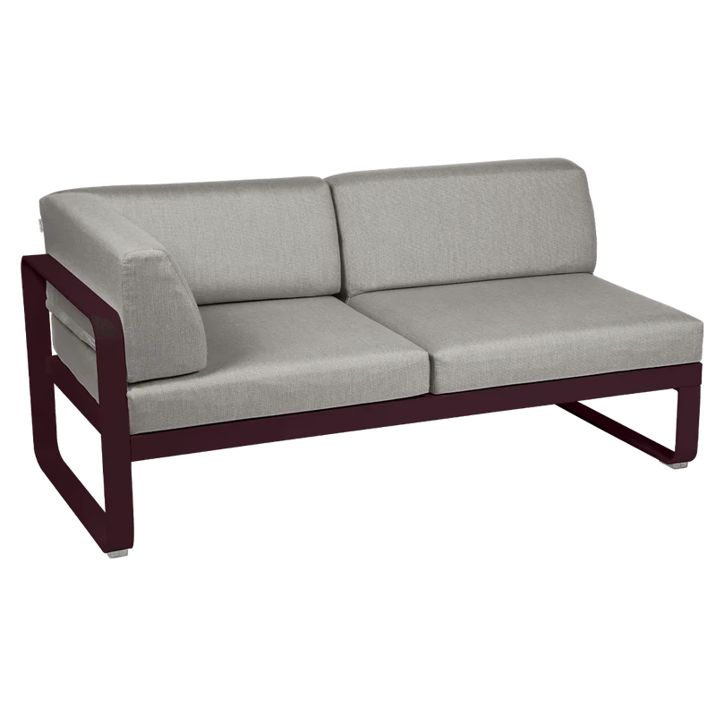 2-Sitzer Eckelement BELLEVIE mit Seitenkissen - Links